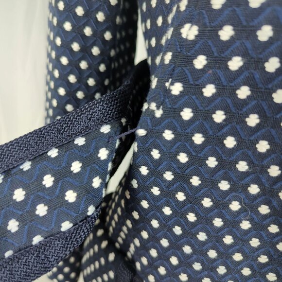 Vintage Rona Pea Coat Small Blue Midi Polka Dot - Picture 9 of 11